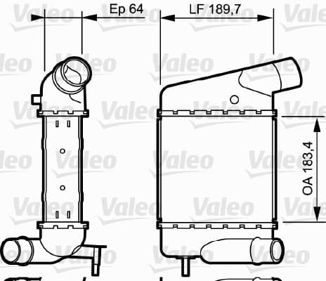 Intercooler radiateur de turbo