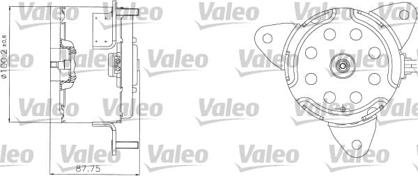 Moteur de ventilateur refroidissement