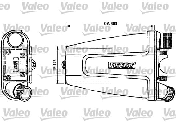Intercooler radiateur de turbo