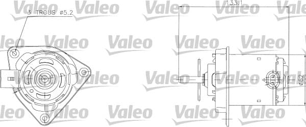 Moteur de ventilateur refroidissement